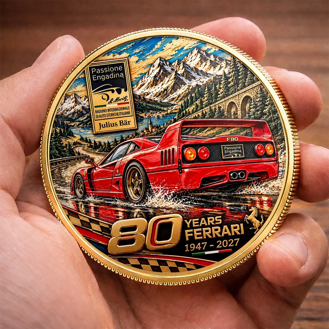 Ferrari 80 Years Anniversarry 2027 Commemorative Coin – TANTN26393