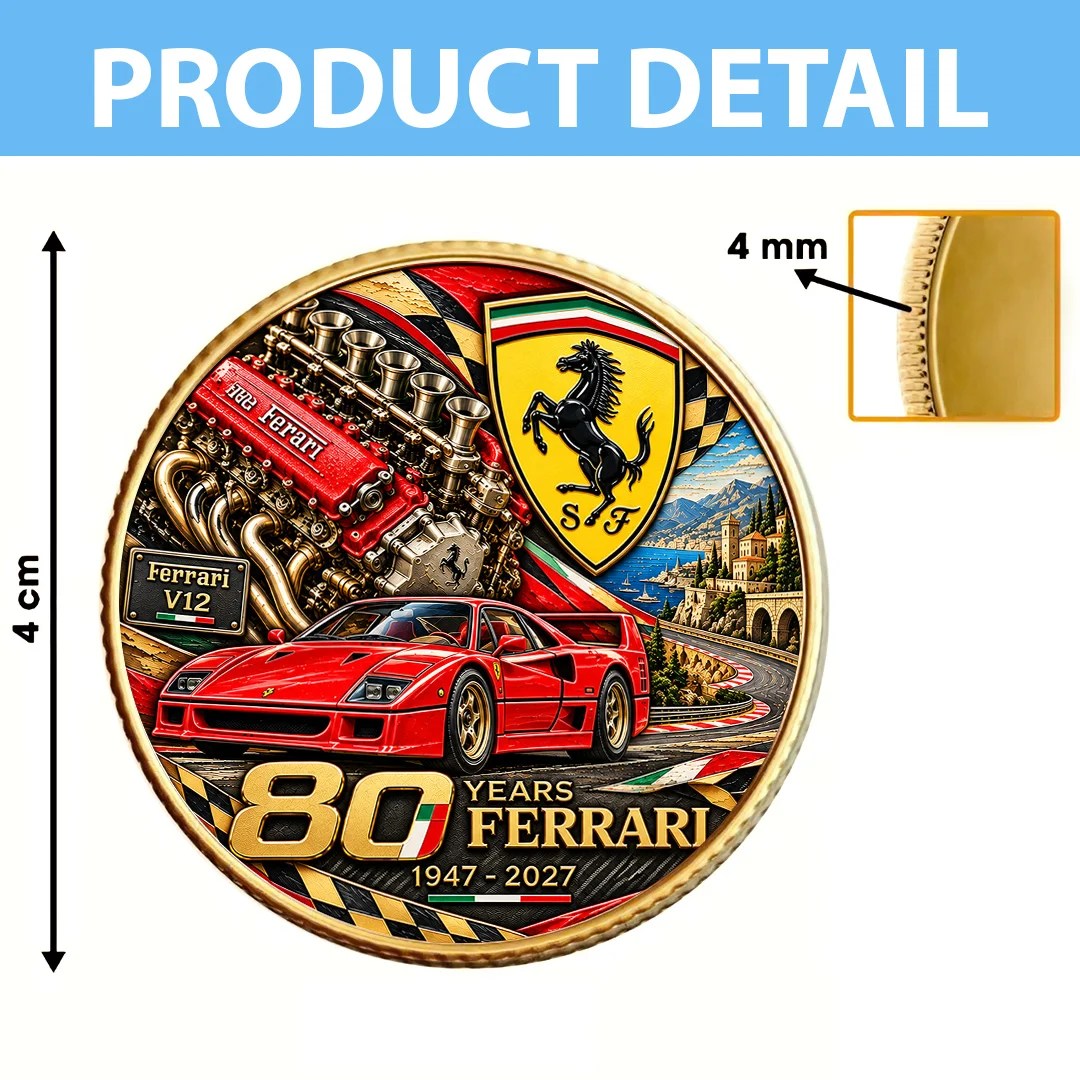 Ferrari 80 Years Anniversarry 2027 Commemorative Coin – TANTN26395