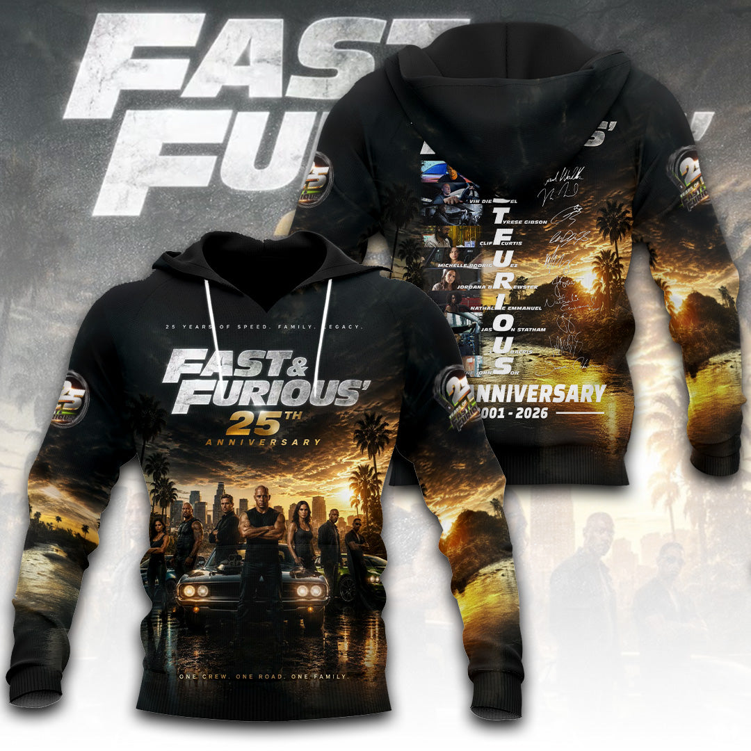 Fast & Furious 25th Anniversary 3D Apparel – TANTN29224
