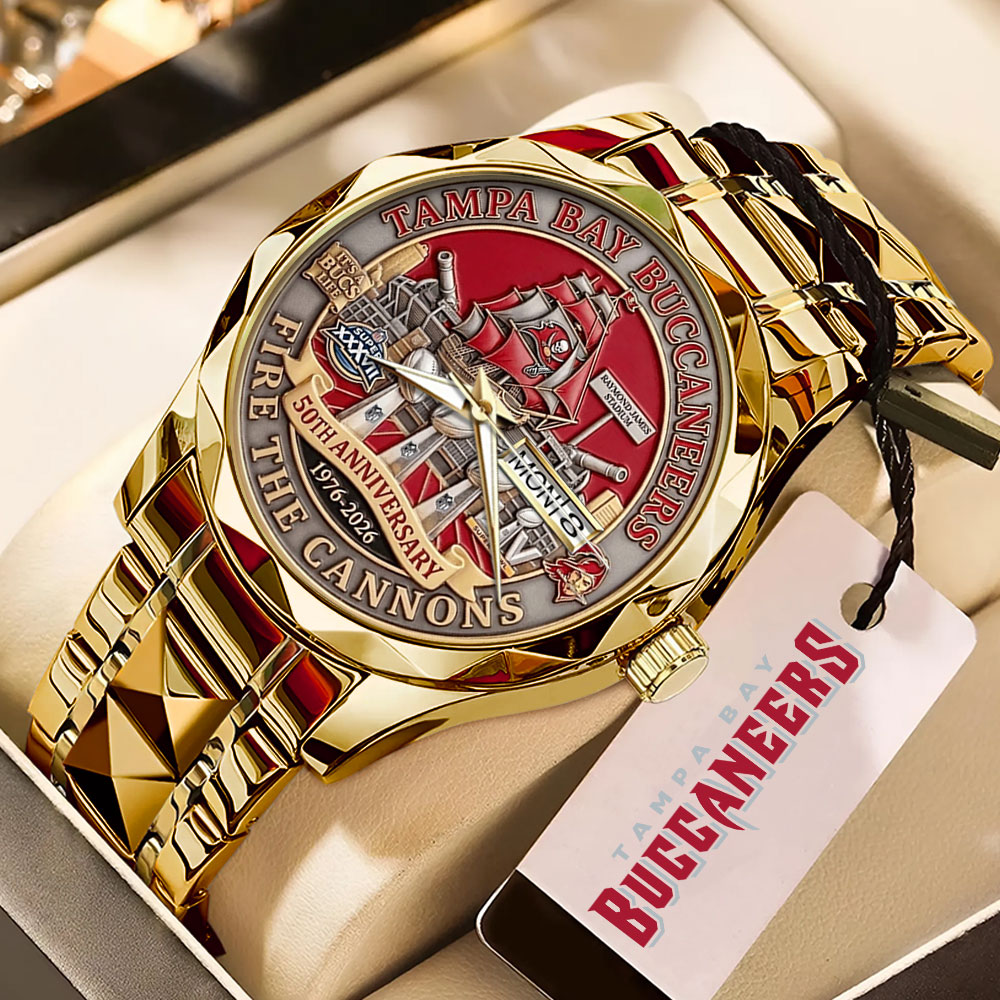 Tampa Bay Buccaneers 50th Anniversary Alloy Luxury Quartz Watch – MAITM15003