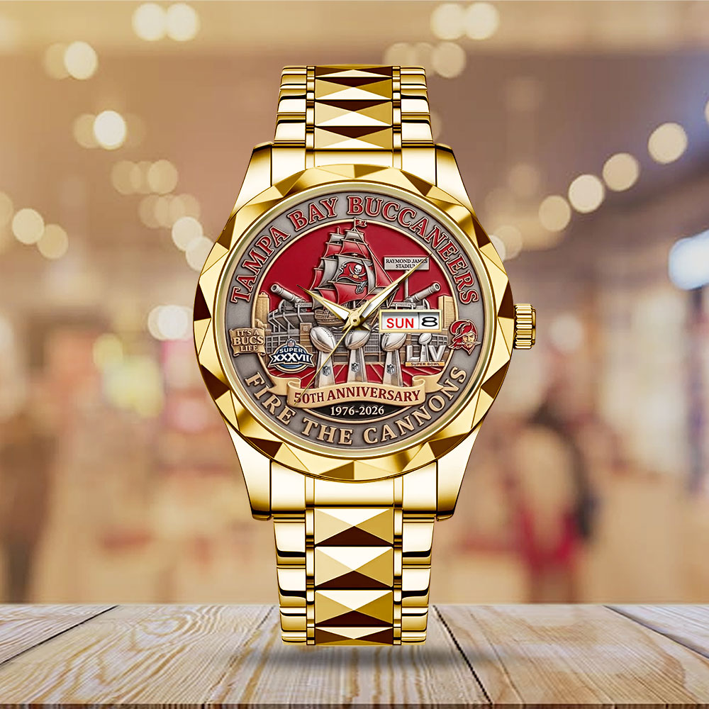 Tampa Bay Buccaneers 50th Anniversary Alloy Luxury Quartz Watch – MAITM15003