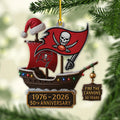 Tampa Bay Buccaneers 50th Anniversary Custom Shape 2-side Printed Acrylic Ornament – MAITM12979