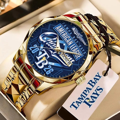 Tampa Bay Rays 2026 American League Champions Alloy Luxury Quartz Watch – TMTHU10198