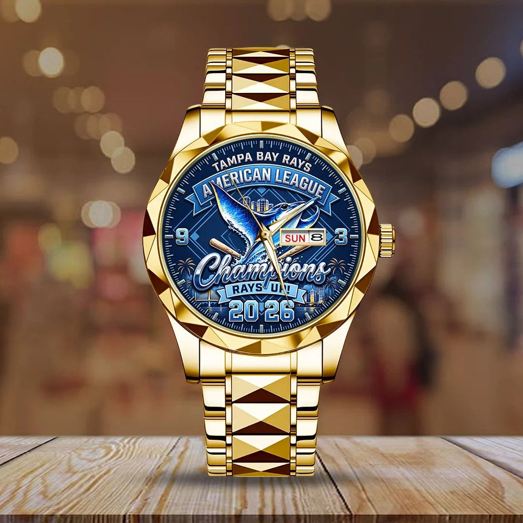 Tampa Bay Rays 2026 American League Champions Alloy Luxury Quartz Watch – TMTHU10199