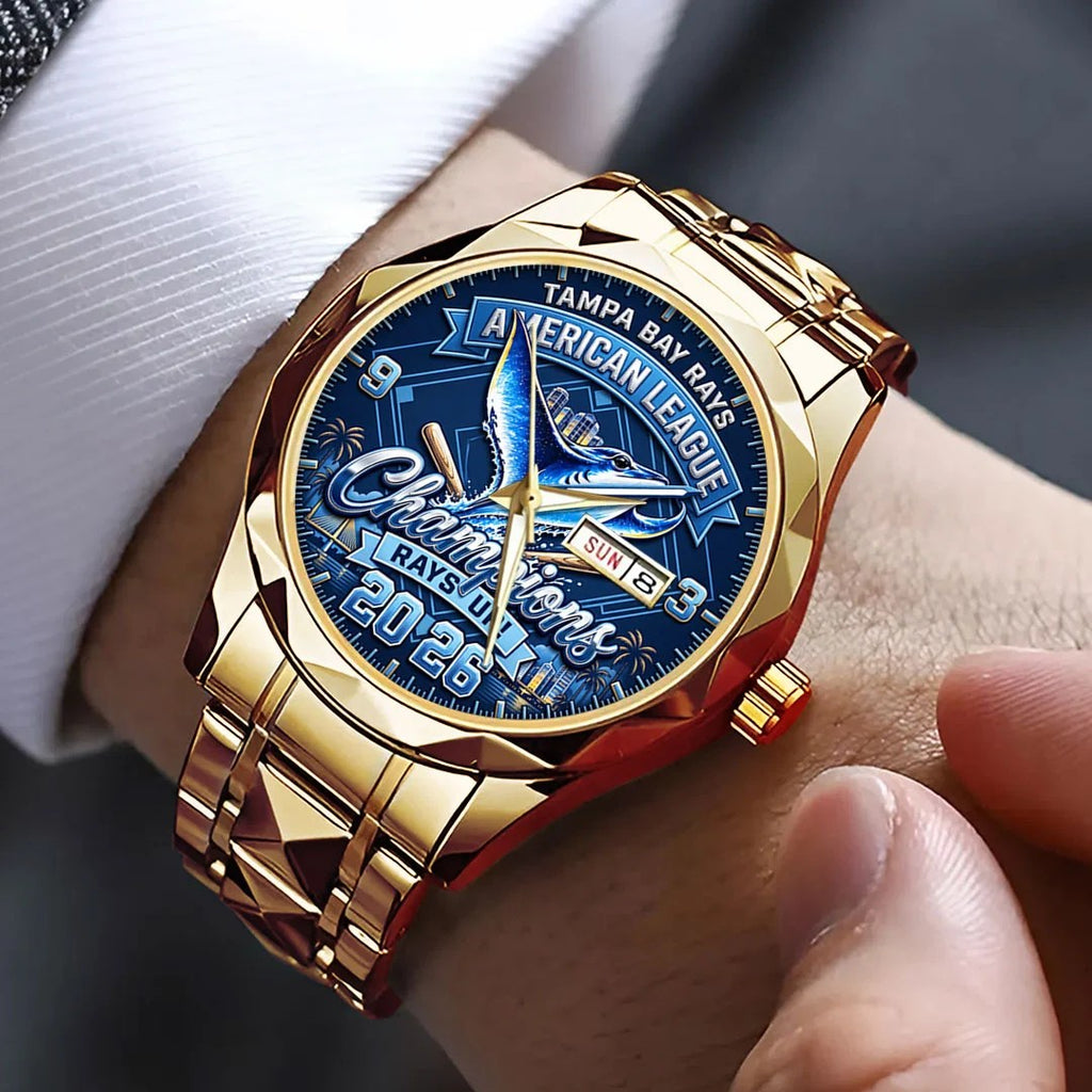 Tampa Bay Rays 2026 American League Champions Alloy Luxury Quartz Watch – TMTHU10199