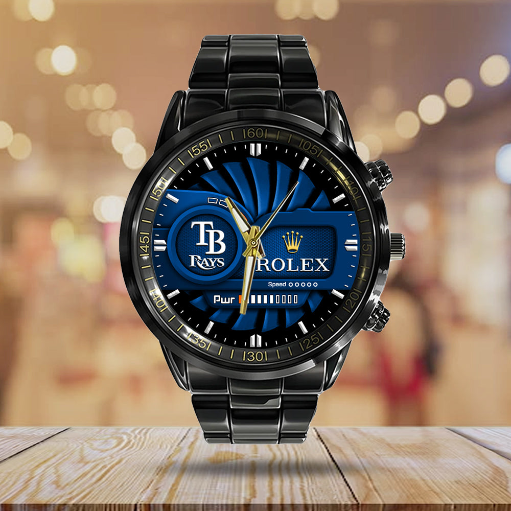 Tampa Bay Rays Black Stainless Steel Watch – MAITM13449