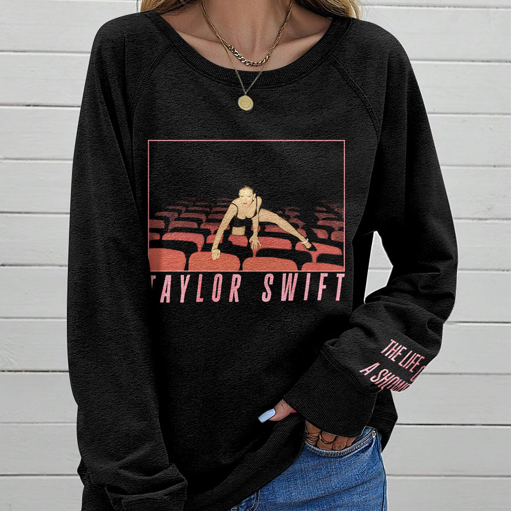 Taylor Swift Round Neck Raglan Sleeve Sweatshirt – TANTN17463