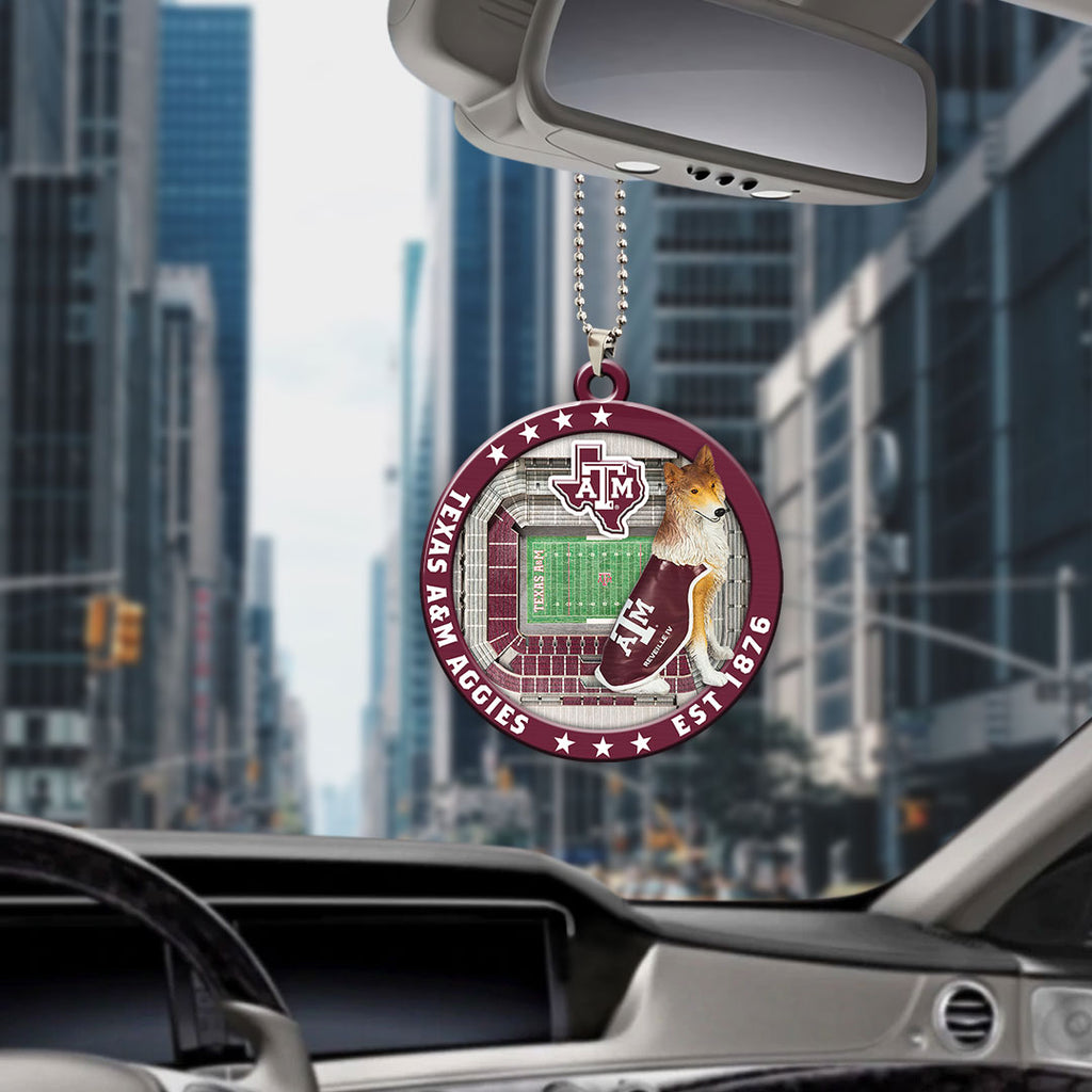 Texas A&M Aggies Football Custom shape 2-sided Acrylic Car Ornament – HOATT13138