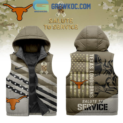 Texas Longhorns Salute To Service Sleeveless Puffer Jacket