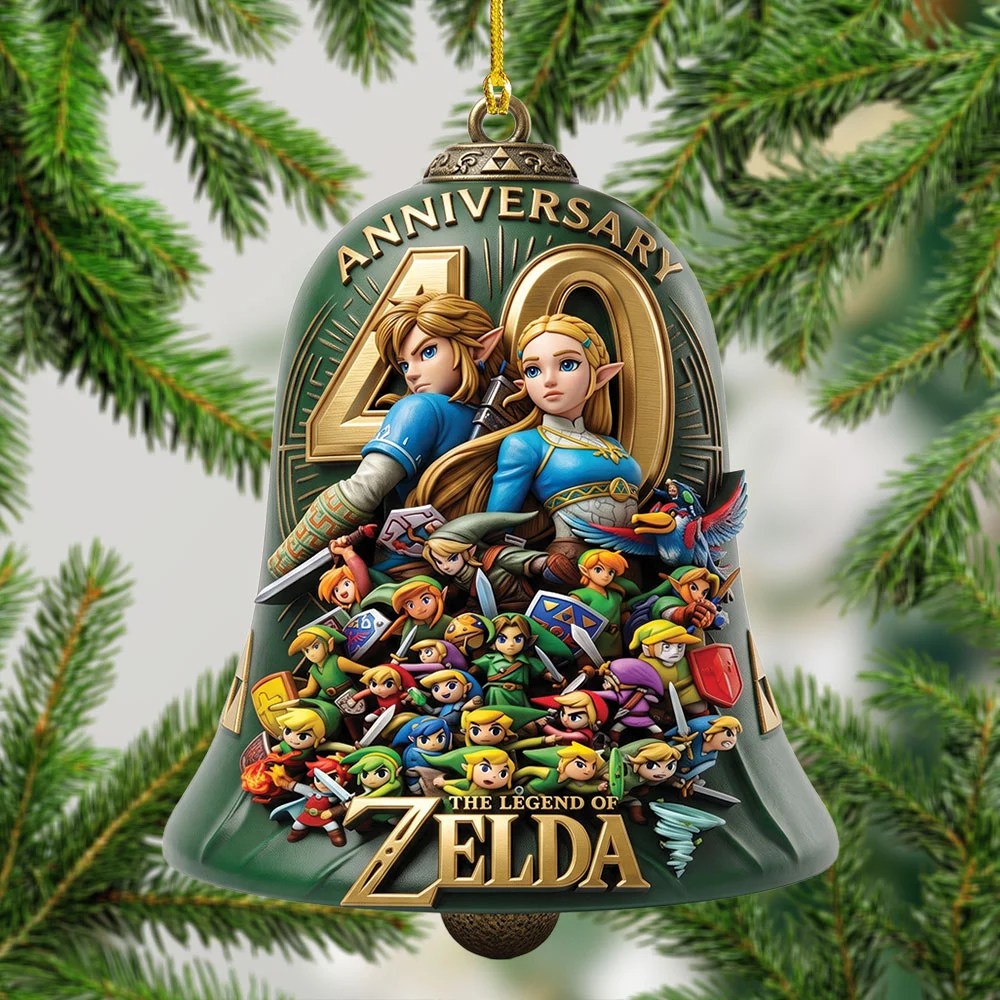 The Legend of Zelda 40th Anniversary Custom Shape 2-side Printed Acrylic Ornament – TMTHU9780