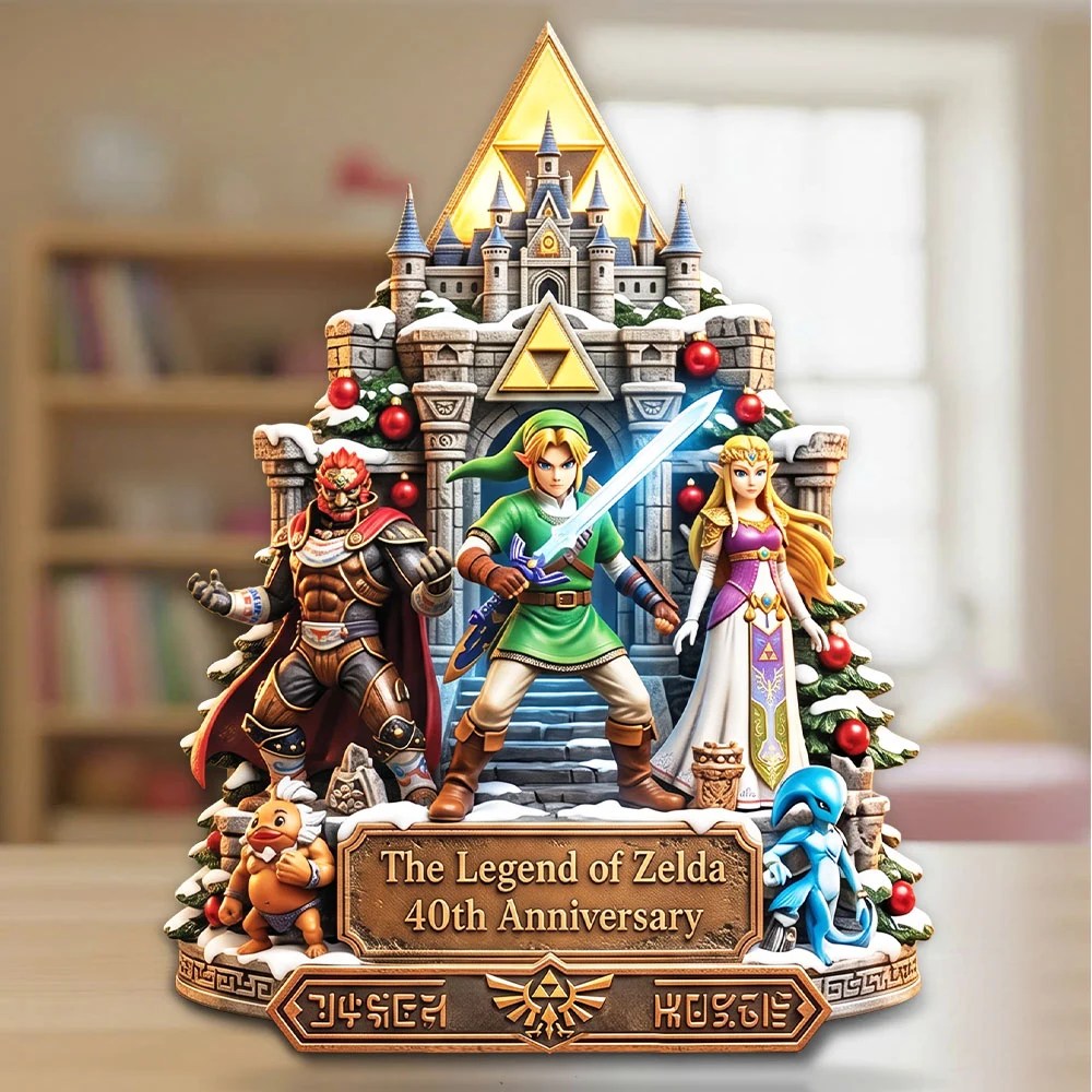 The Legend of Zelda 40th Anniversary Custom Shape Acrylic Plaque – TMTHU9981