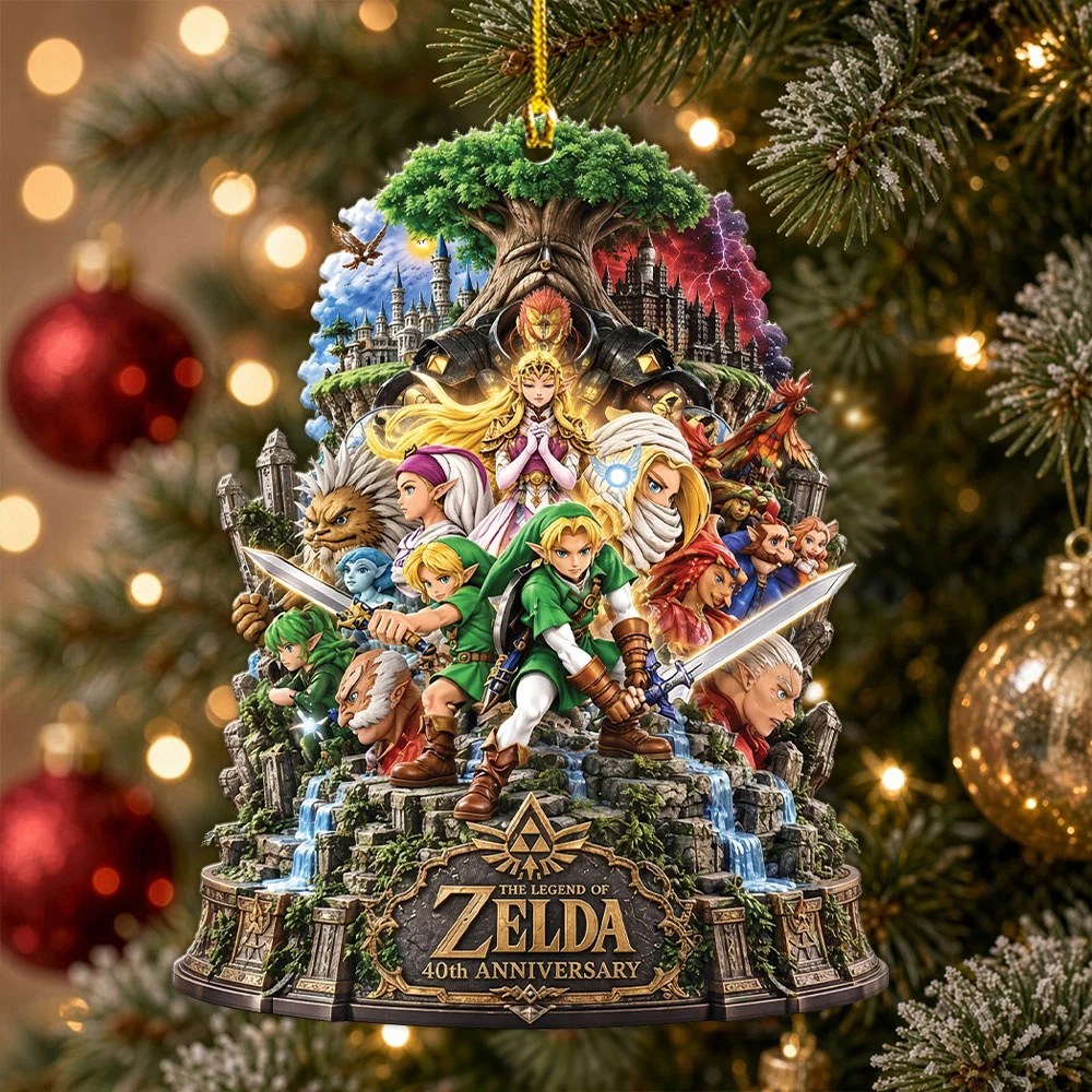 The Legend of Zelda 40th Anniversary Custom Shape 2-side Printed Acrylic Ornament – MAITM15330