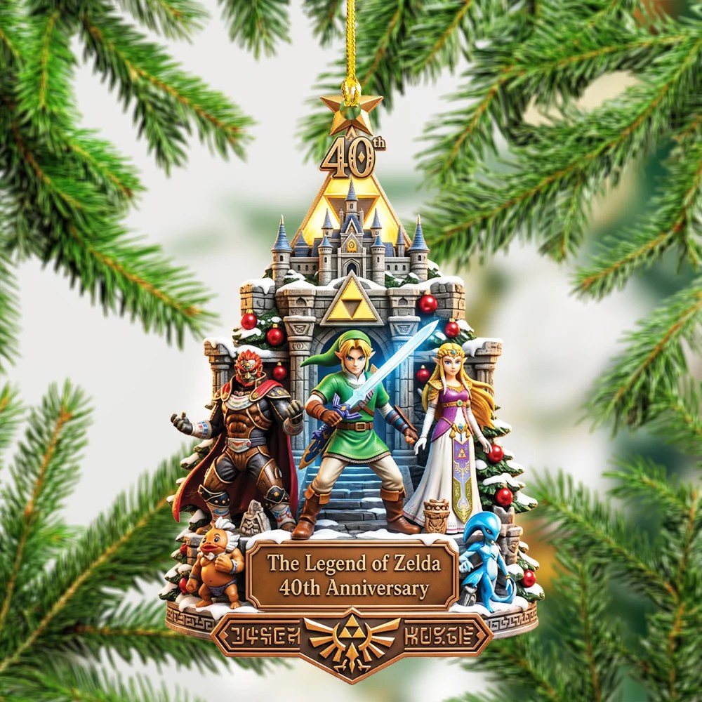 The Legend of Zelda 40th Anniversary Custom Shape 2-side Printed Acrylic Ornament – TMTHU9930