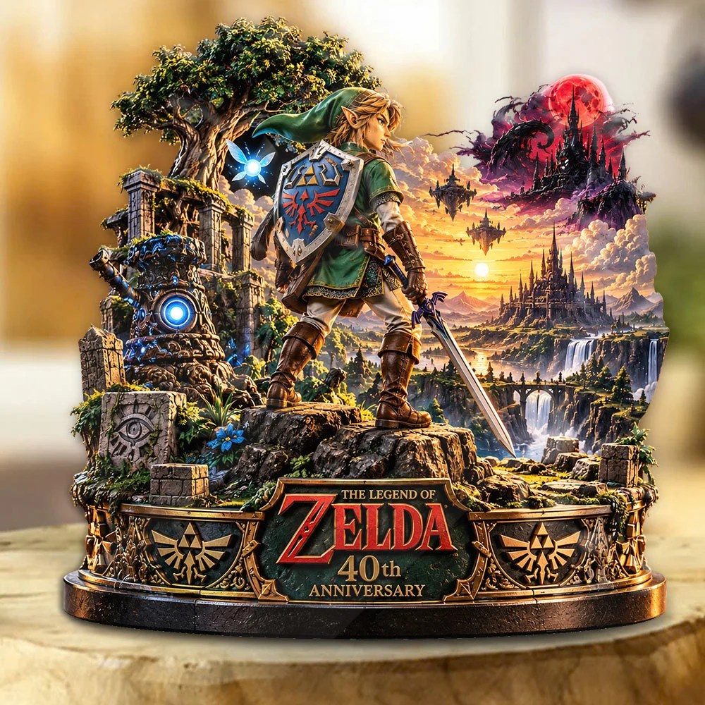 The Legend of Zelda 40th Anniversary Custom Shape Acrylic Plaque – TANTN26132