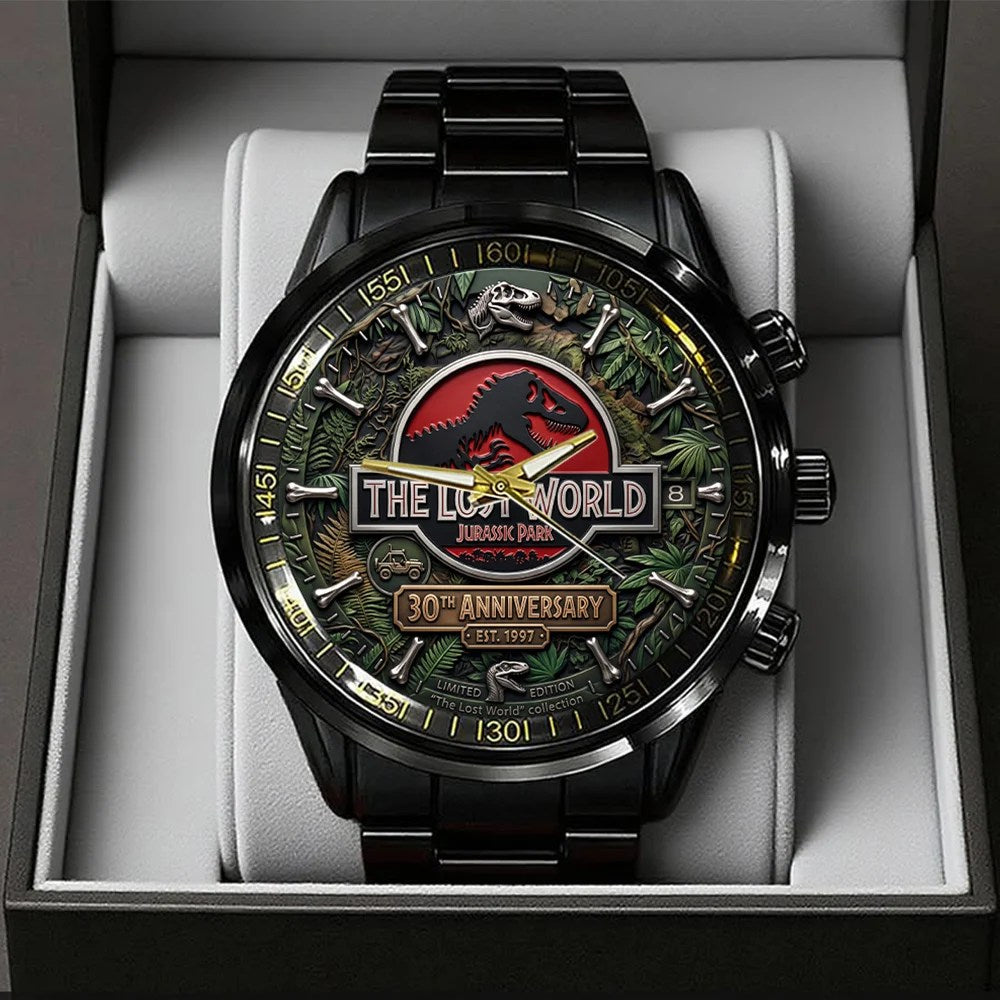 The Lost World: Jurassic Park 30th Anniversary Black Stainless Steel Watch – TMTHU8772