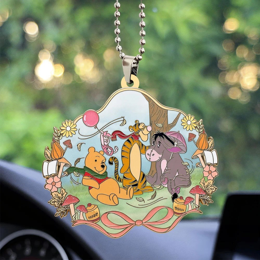 Winnie-the-Pooh 100th Anniversary Custom shape 2-sided Acrylic Car Ornament – GNE8860
