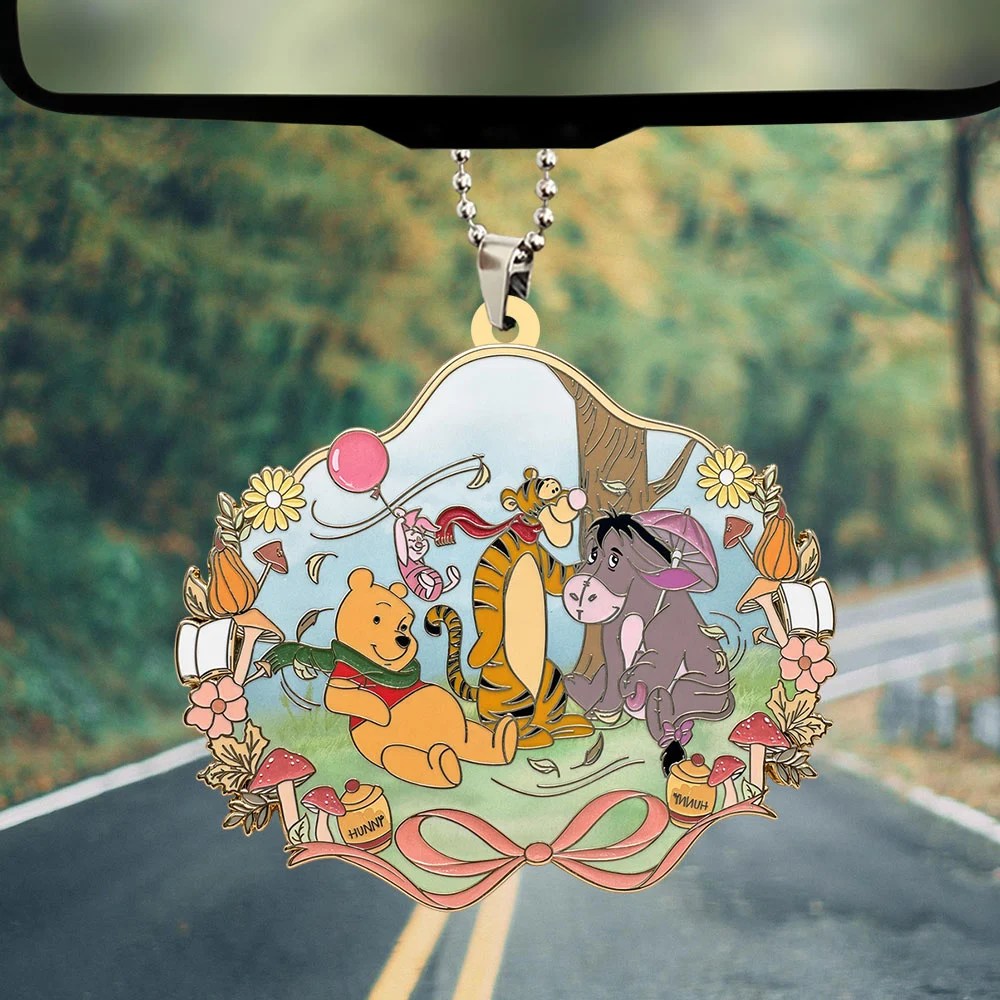 Winnie-the-Pooh 100th Anniversary Custom shape 2-sided Acrylic Car Ornament – GNE8860