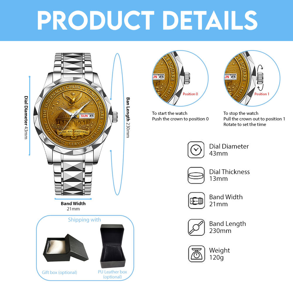 The Tabernacle Choir at Temple Square Alloy Luxury Quartz Watch – TANTN17262