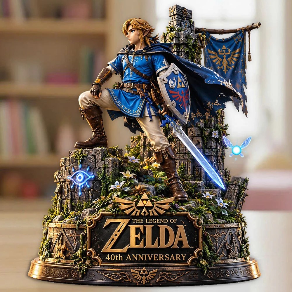 The Legend of Zelda 40th Anniversary Custom Shape Acrylic Plaque – TANTN25975