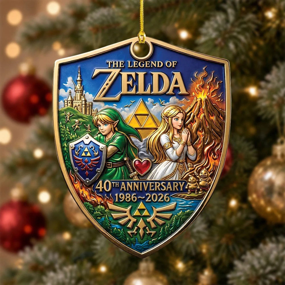The Legend of Zelda 40th Anniversary Custom Shape 2-side Printed Acrylic Ornament – MAITM15511