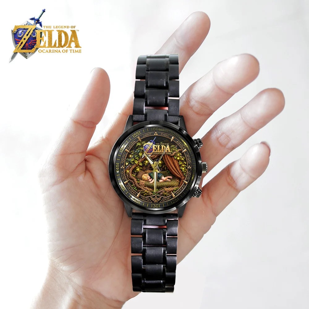 The Legend of Zelda: Ocarina of Time Black Stainless Steel Watch – GNE9207