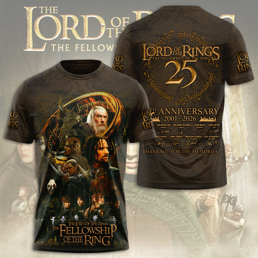 The Lord Of The Rings 25th Anniversary 3D Apparel – TMTHU2616