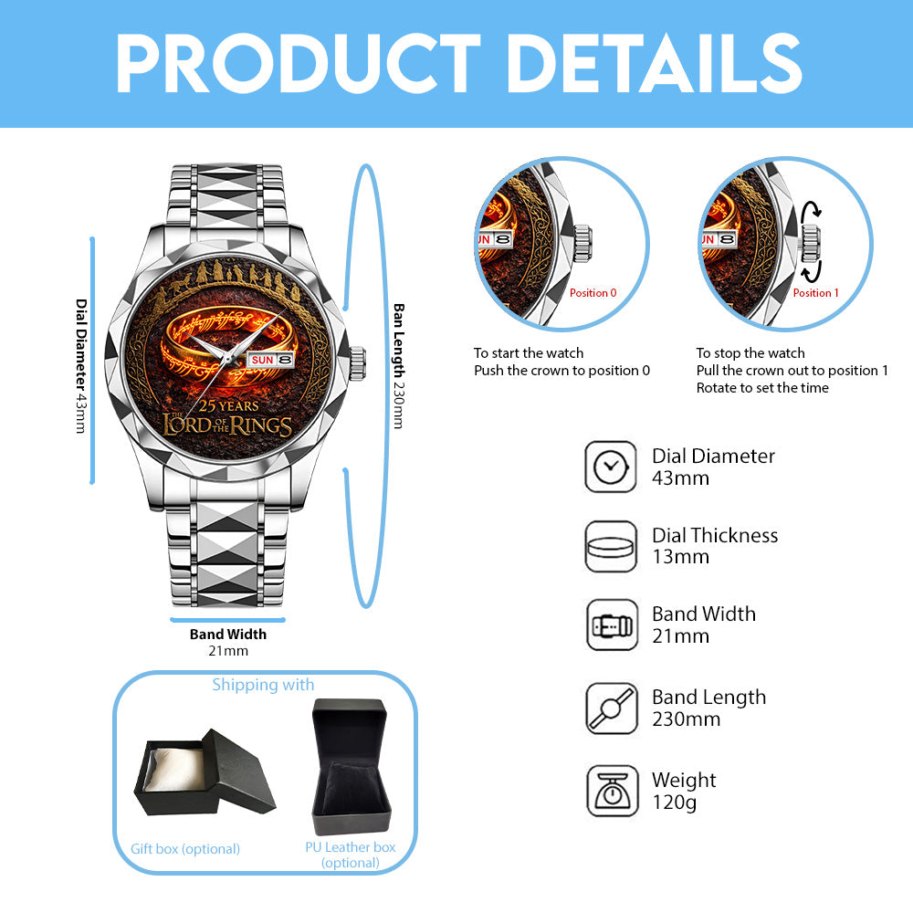 The Lord Of The Rings 25th Anniversary Alloy Luxury Quartz Watch – TANTN20364