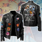 Top Gun 40th Anniversary Motorcycle Leather Jacket – TMTHU6395