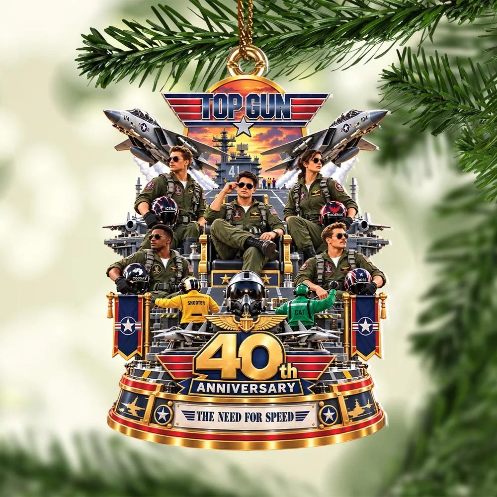 Top Gun 40th Anniversary Custom Shape 2-side Printed Acrylic Ornament – HOATT21611