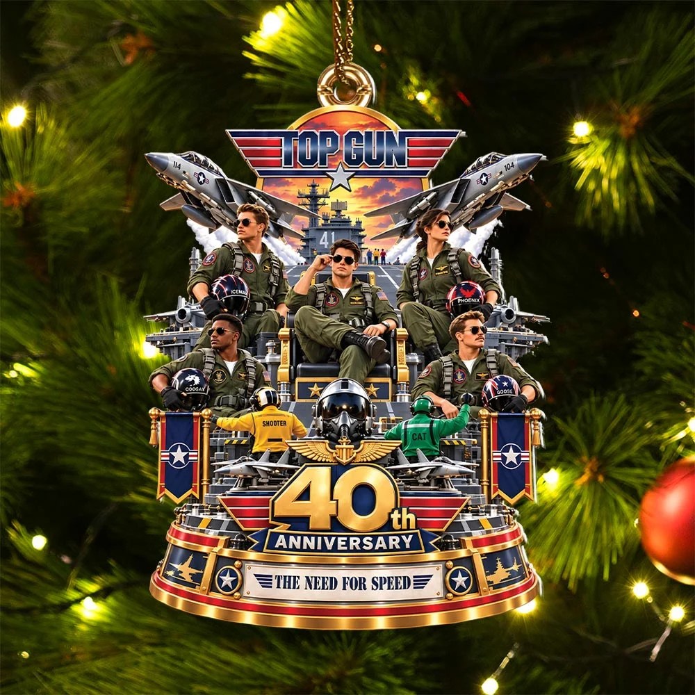 Top Gun 40th Anniversary Custom Shape 2-side Printed Acrylic Ornament – HOATT21611