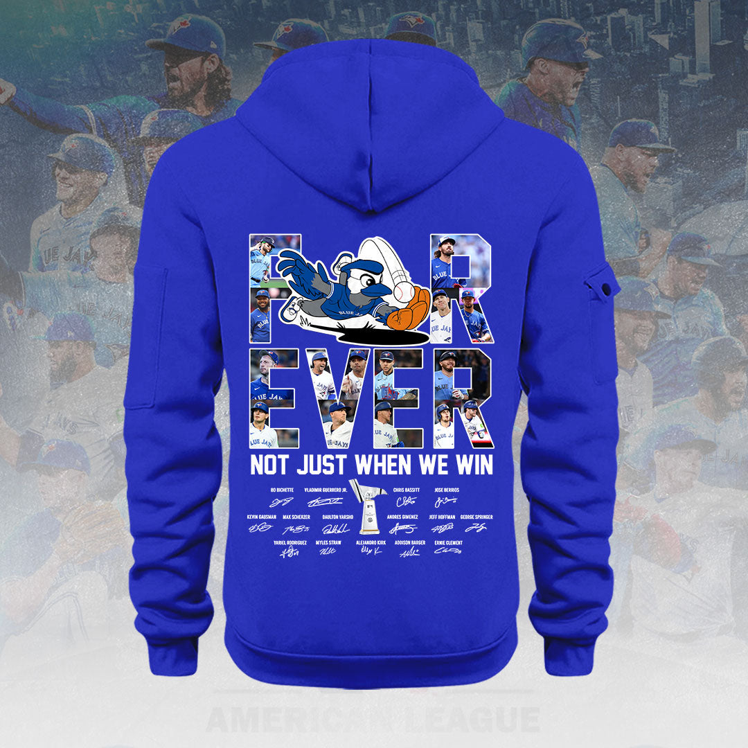 Toronto Blue Jays 2025 American League Champions 2D Quarter Zip Hoodie – HOATT14576