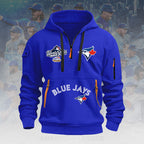 Toronto Blue Jays 2025 American League Champions 2D Quarter Zip Hoodie – HOATT14576