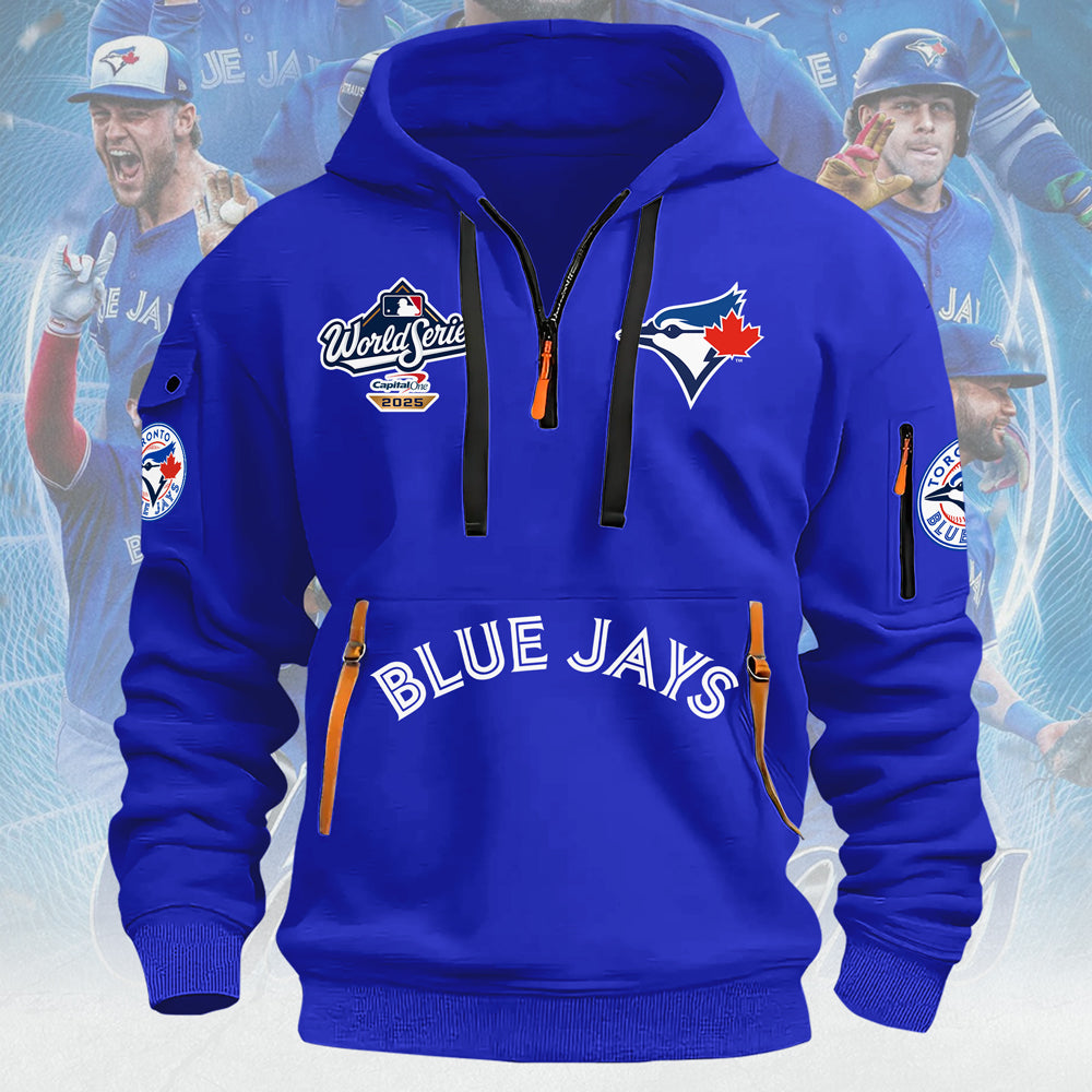 Toronto Blue Jays 2025 American League Champions 2D Quarter Zip Hoodie – MAITM13588