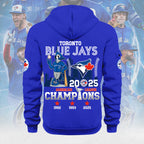 Toronto Blue Jays 2025 American League Champions 2D Quarter Zip Hoodie – MAITM13647