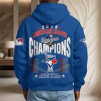 Toronto Blue Jays 2025 American League Champions 3D Unisex Waffle Hoodie – HOATT14997