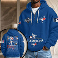 Toronto Blue Jays 2025 American League Champions 3D Unisex Waffle Hoodie – HOATT14931