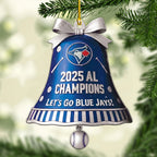 Toronto Blue Jays 2025 American League Champions Custom Shape 2-sided Acrylic Ornament – MAITM14063