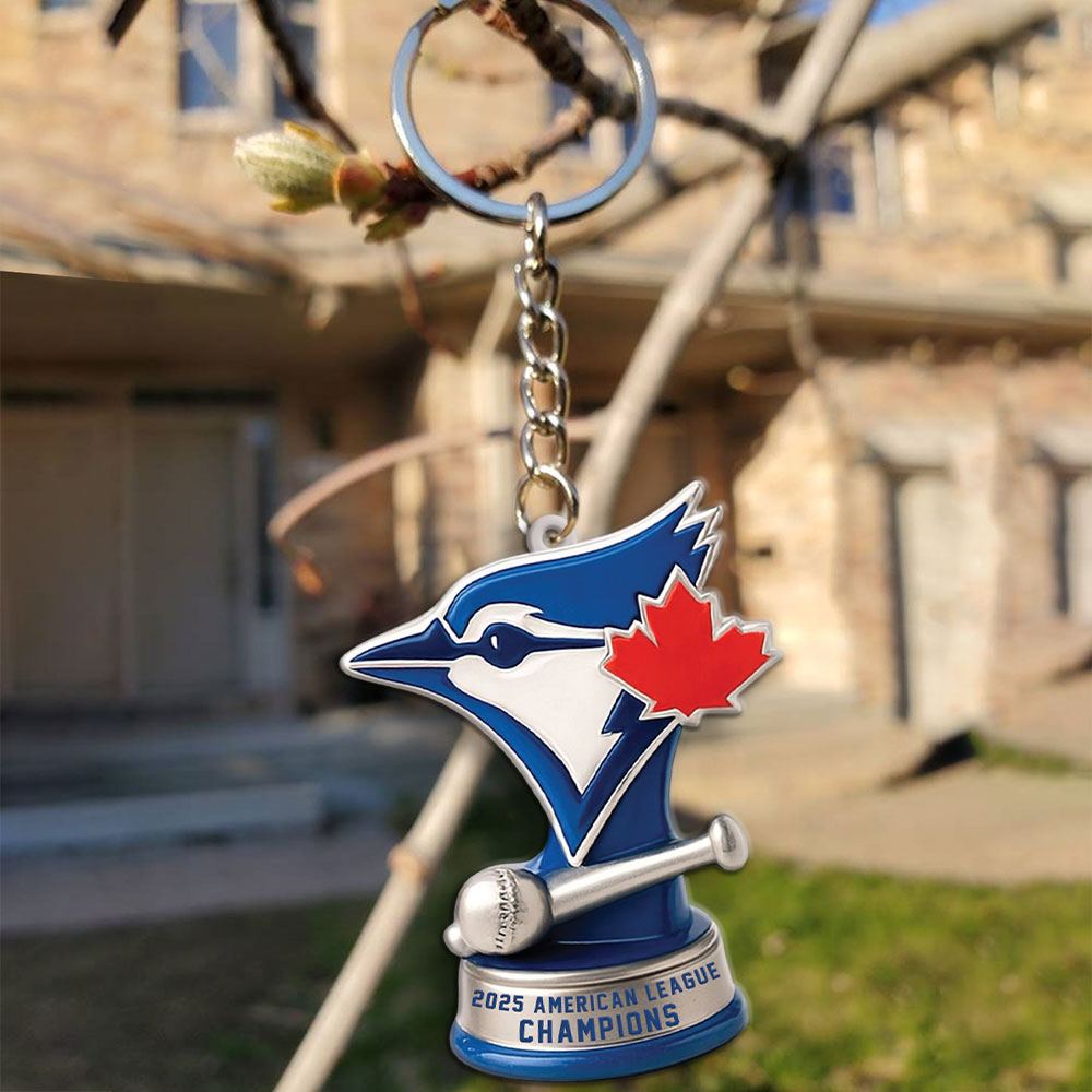Toronto Blue Jays 2025 American League Champions Custom Shape 2-sided Keychain – MAITM13777