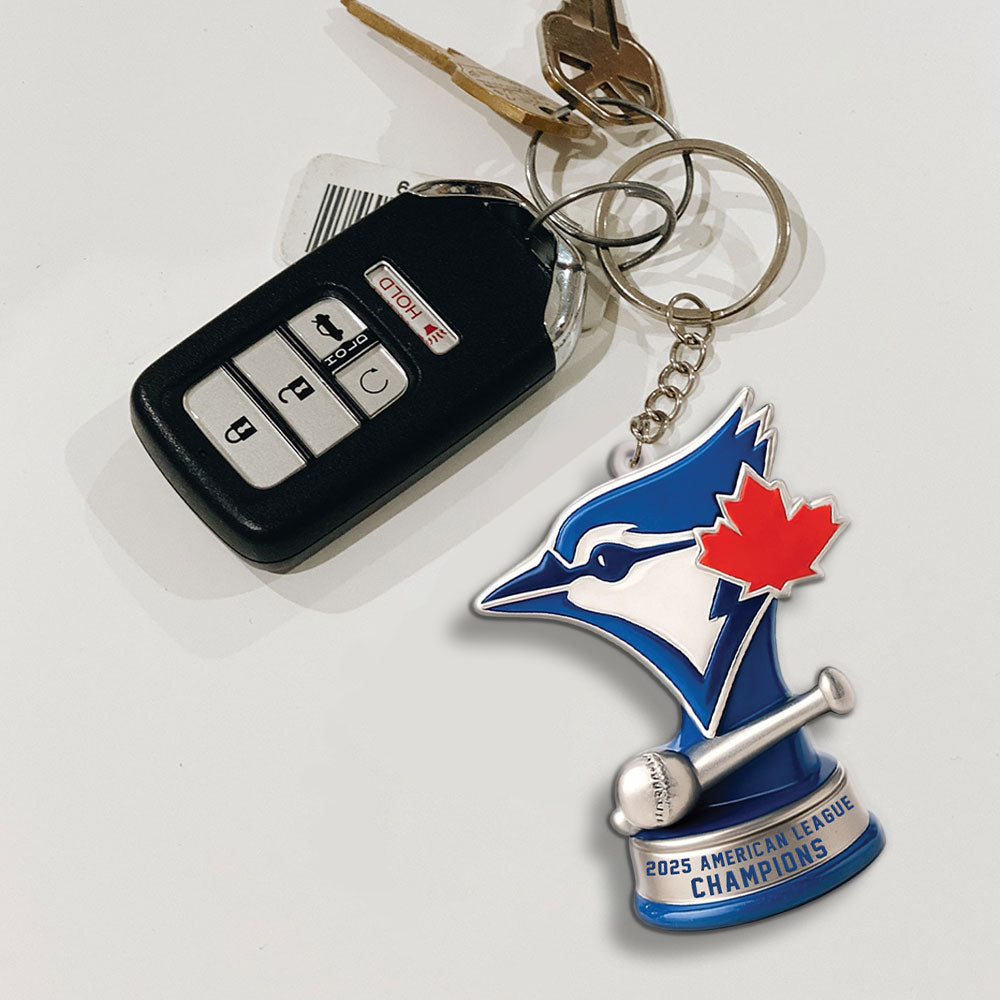 Toronto Blue Jays 2025 American League Champions Custom Shape 2-sided Keychain – MAITM13777
