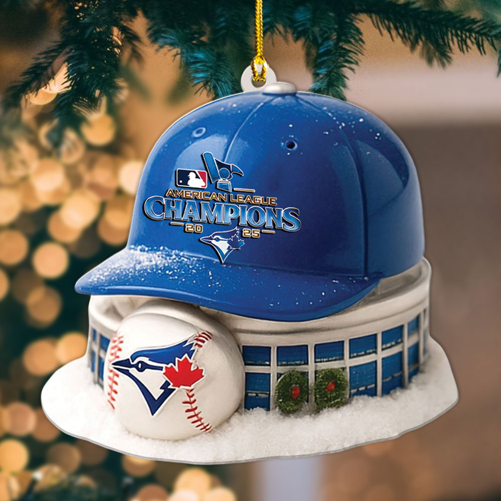 Toronto Blue Jays 2025 American League Champions Custom Shape 2-sided Acrylic Ornament – MAITM13784