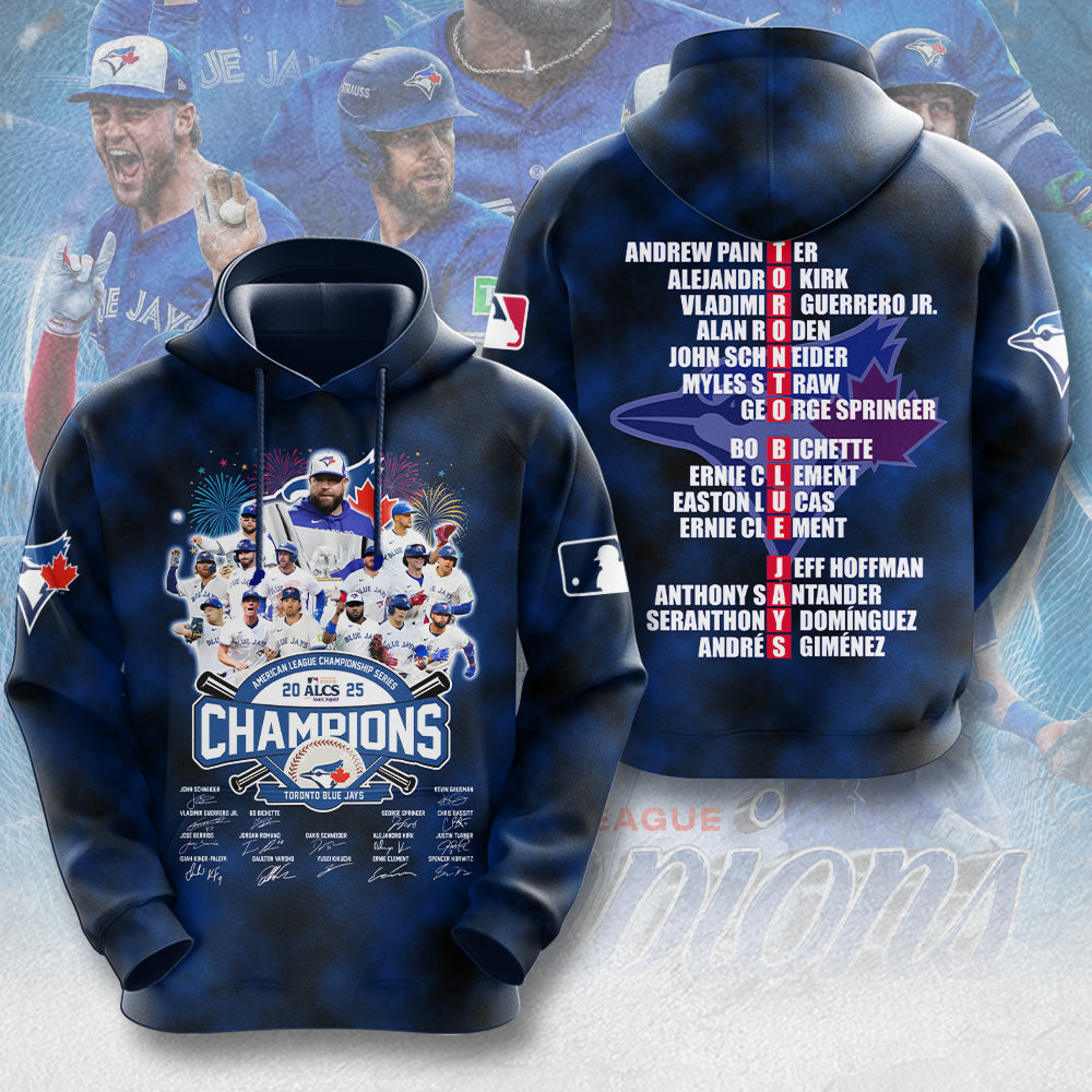 Toronto Blue Jays 2025 American League Champions 3D Apparel – MAITM13710