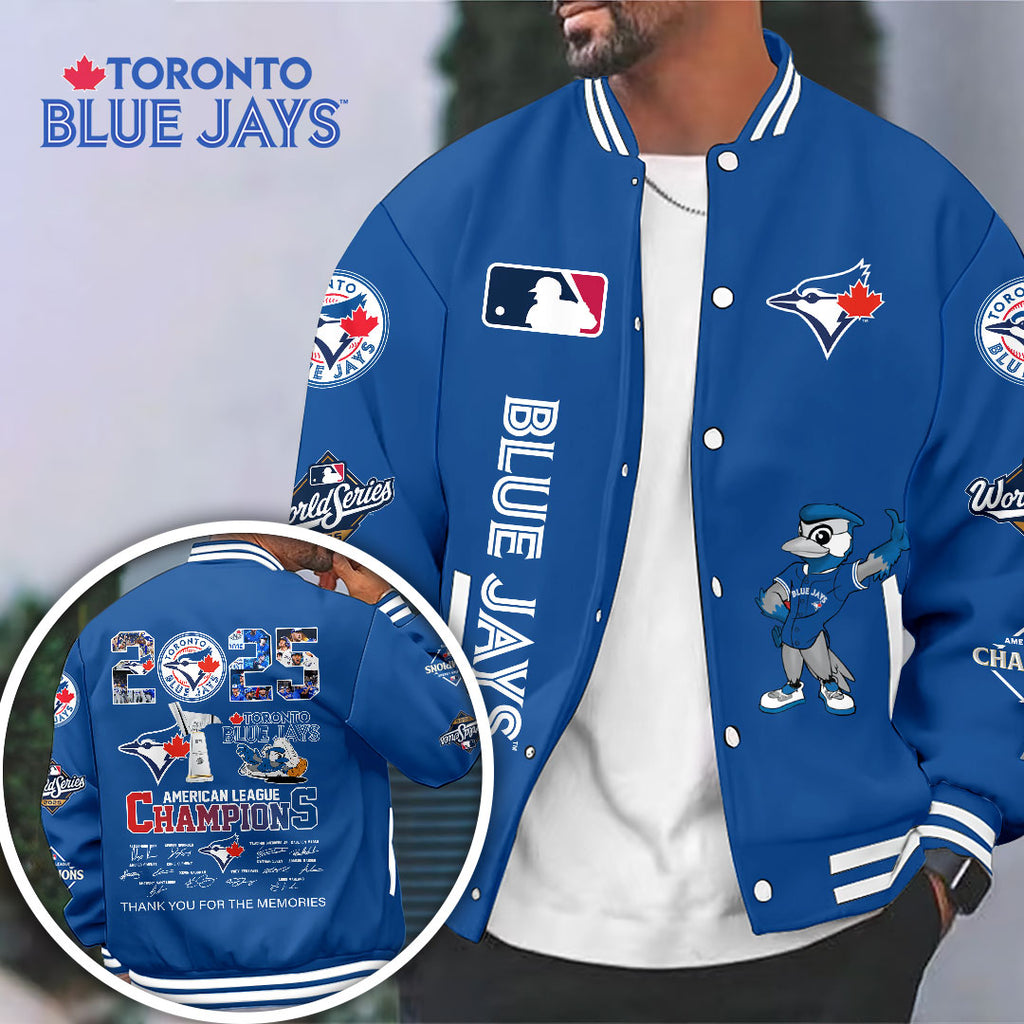 Toronto Blue Jays 2025 American League Champions Varsity Jacket – HOATT14676