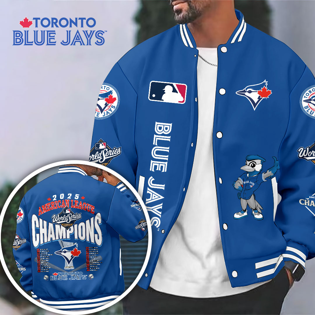 Toronto Blue Jays 2025 American League Champions Varsity Jacket – HOATT14790