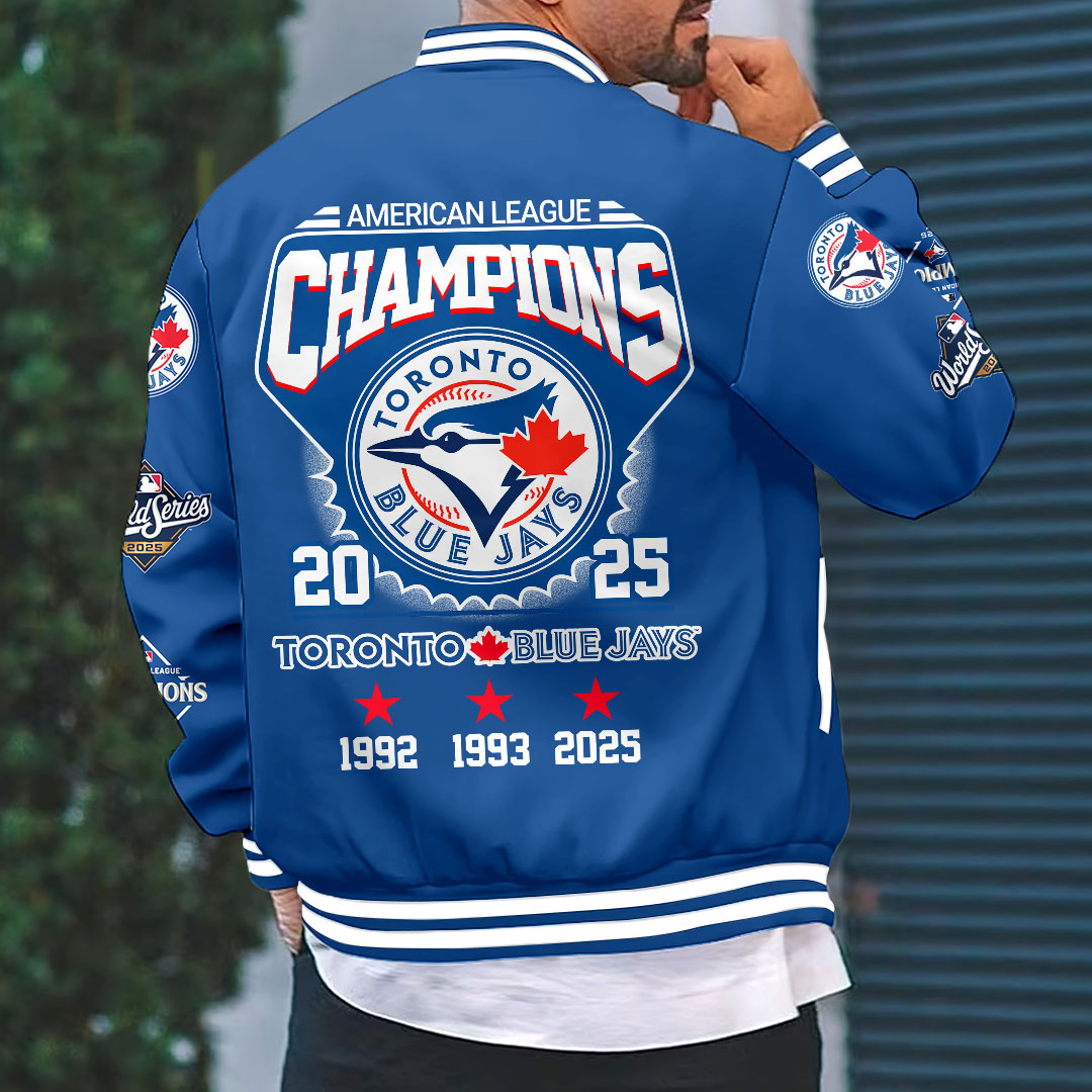 Toronto Blue Jays 2025 American League Champions Varsity Jacket – HOATT14831