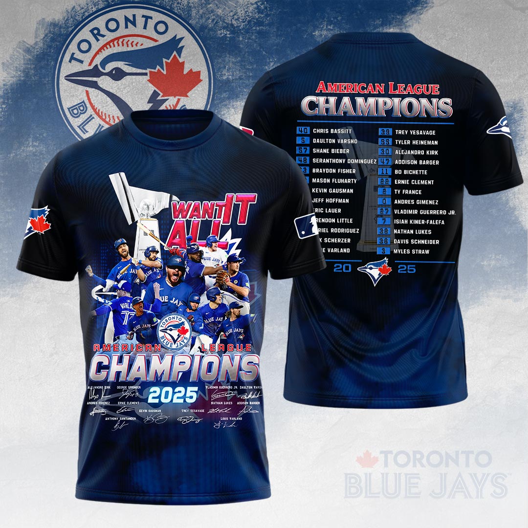 Toronto Blue Jays 2025 American League Champions 3D Apparel – HOATT14518