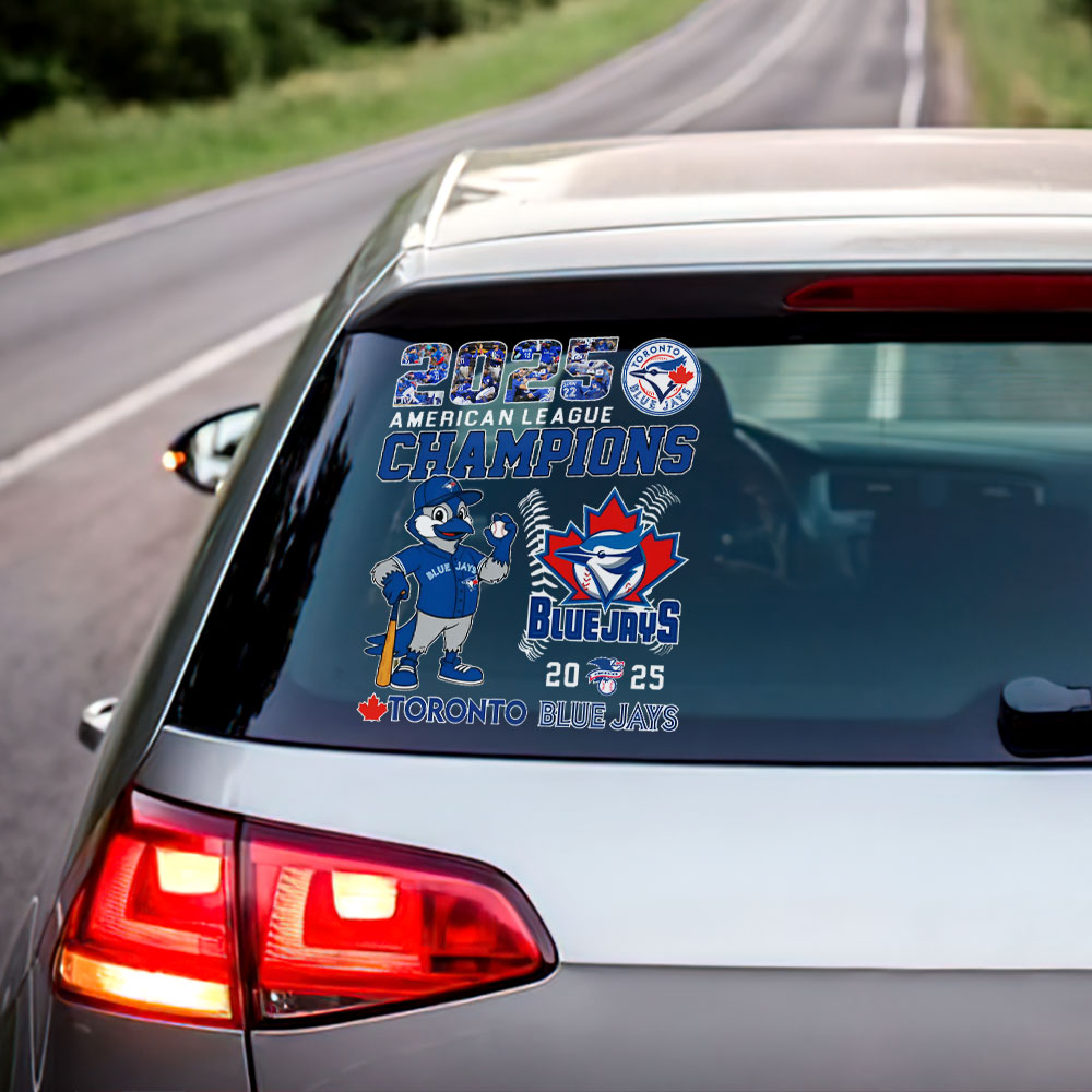 Toronto Blue Jays 2025 American League Champions 3D Car Sticker – HOATT14184