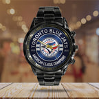 Toronto Blue Jays Black Stainless Steel Watch – TMTHU1939