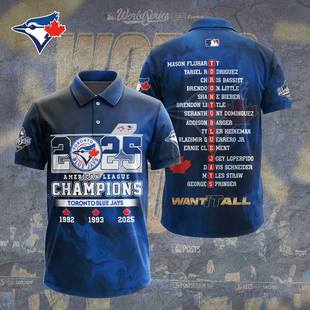 Toronto Blue Jays 2025 American League Champions 3D Apparel – TANTN17971