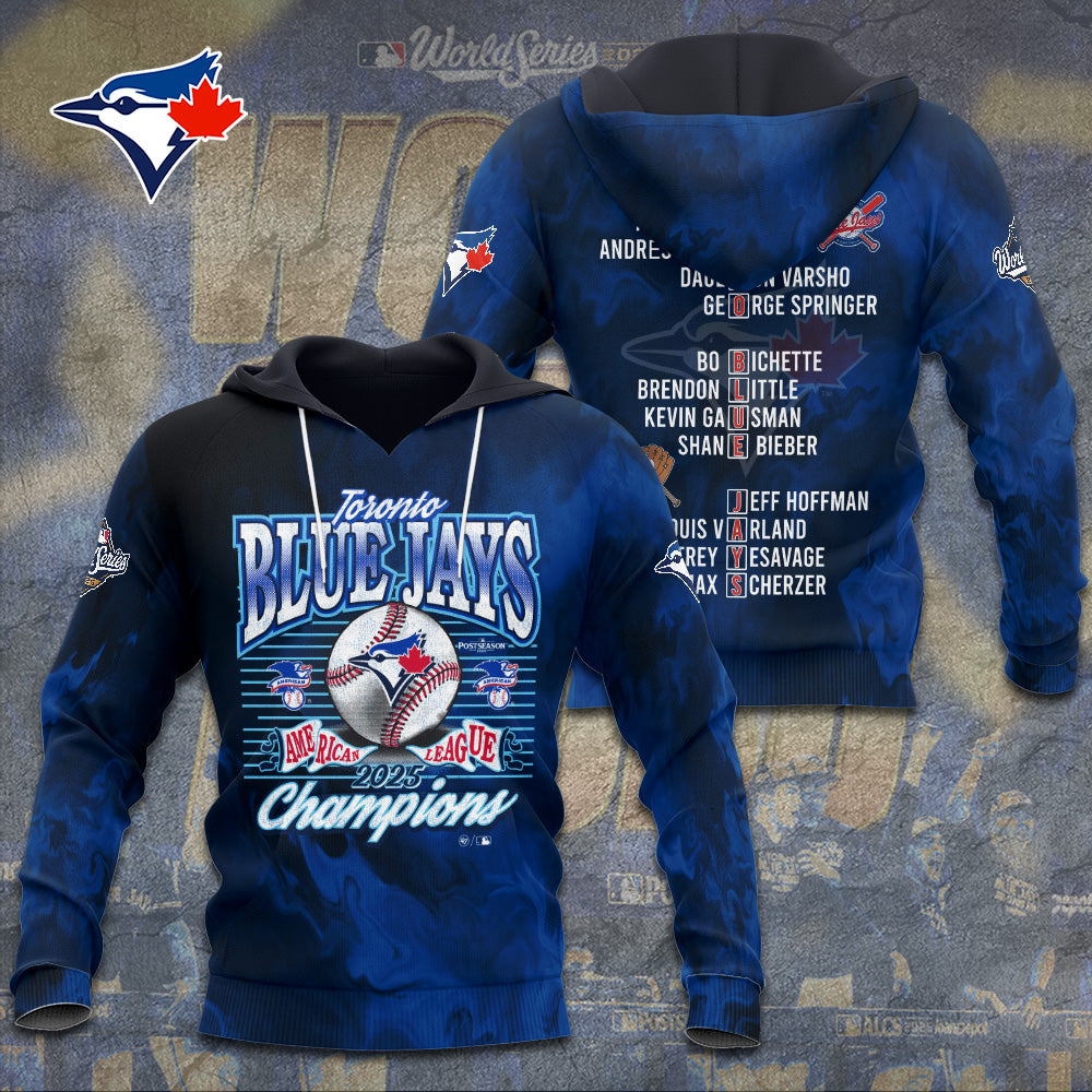 Toronto Blue Jays WinCraft 2025 American League Champions 3D Apparel – TANTN18585
