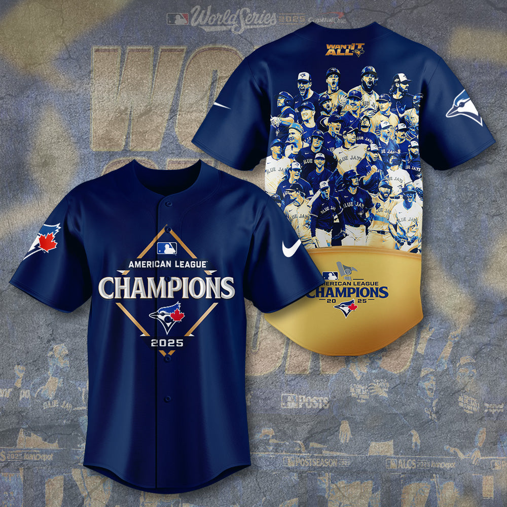 Toronto Blue Jays 2025 American League Champions Baseball Jersey – TANTN17664